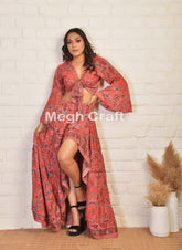 Recycled Silk Skirt Top Set