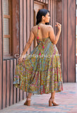Bohemian Silk Halter Dress