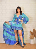 Conjunto de top con lazo y mangas acampanadas