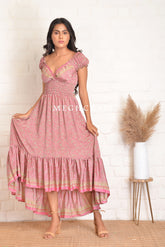 Vintage Silk High Low Dress