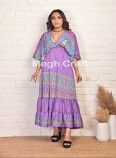 Vestido con abertura de moda bohemia