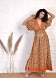 Paisley Upcycled Silk V-Neck Dress
