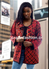 Chaqueta con parches bordados Kutch