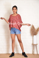 Top tipo capa de seda Boho Beach Wear