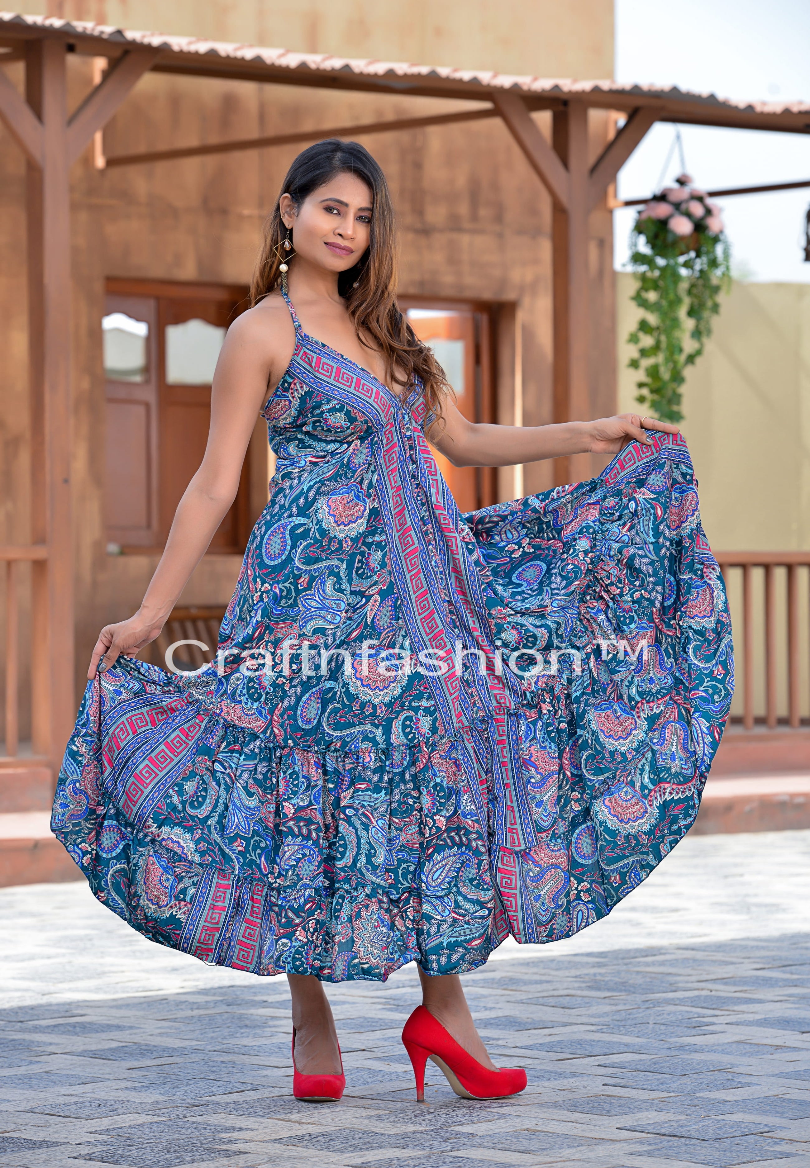 Bohemian Silk Halter Maxi Dress Bohemian Silk Halter Maxi Dress