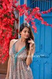 Bohemian Silk Halter Maxi Dress