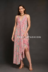 Sustainable Bohemian Halter Dress