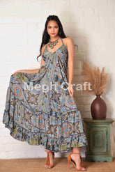 Beach Wear Silk Maxi Dress