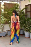 Multicolored Tie Dye Jumpsuit Set