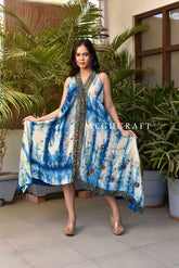 Vestido largo con adornos Tie Dye