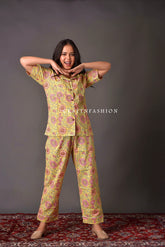 Sleep Wear Cotton Pajama Set