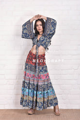 Conjunto de top de falda larga de moda europea