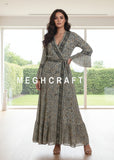 Wholesale Boho Silk Wrap Kimono Dress