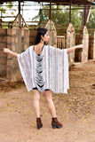 Poncho de cáñamo deshilachado Beach Wear