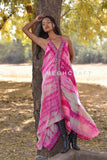 Vestido largo con adornos vintage