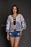 Ethnic Mirror Work Jacket