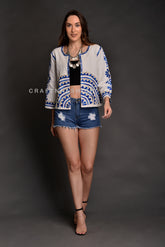 Ethnic Mirror Work Jacket