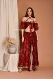Bohemian Silk High low Skirt Set