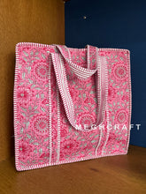 Handmade Cotton Quilted Tote Bag