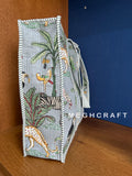 Animal Print Cotton Quilted Tote Bag