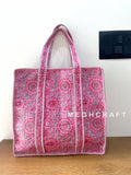 Handmade Cotton Quilted Tote Bag