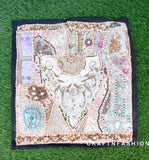 Housse de coussin en perles indiennes