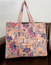 Indian Cotton Quilted Tote Bag