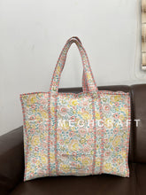 Cotton Quilted Travel Bag Tote