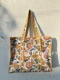 Handmade Cotton Quilted Tote Bag