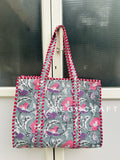 Cotton Quilted Market Tote Bag