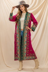 Wholesale Vintage Embellished Sari Kimono