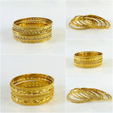 Wholesale Gold Plated Bangles Set (5 Sets)