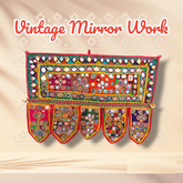 Vintage Mirror Work Door Hanging