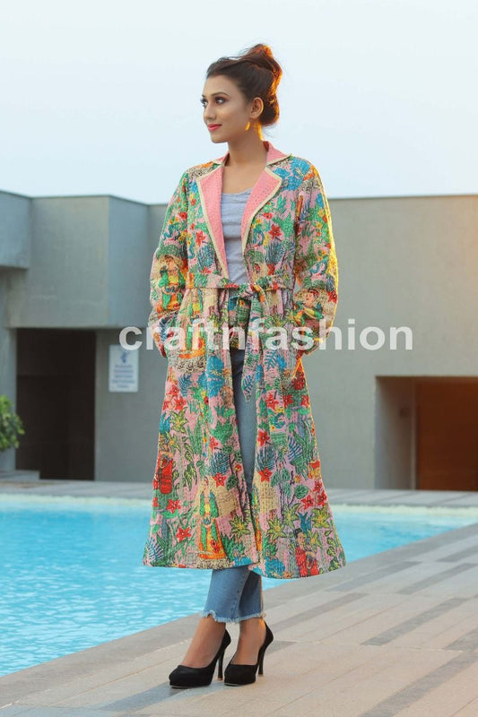 Japanese Style Kantha Long Jacket