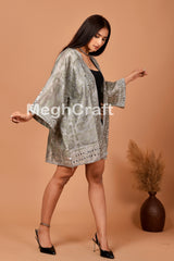 Trendy Fringe Short Kimono