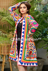 Floral Embroidery Tribal Jacket