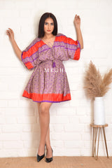Boho Mini Kaftan Style Dress