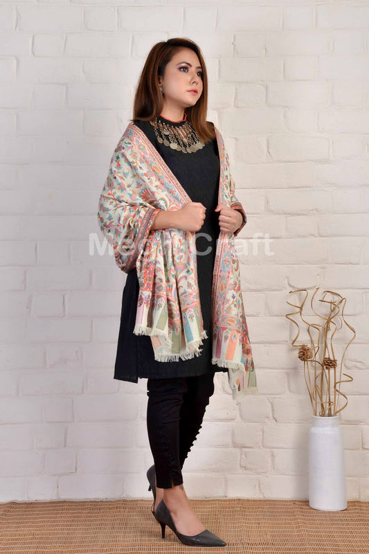 Floral Woven Winter Stole Shawl