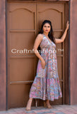 Recycled Silk Halter Maxi Dress