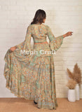 Conjunto de falda boho occidental