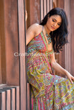 Bohemian Silk Halter Dress