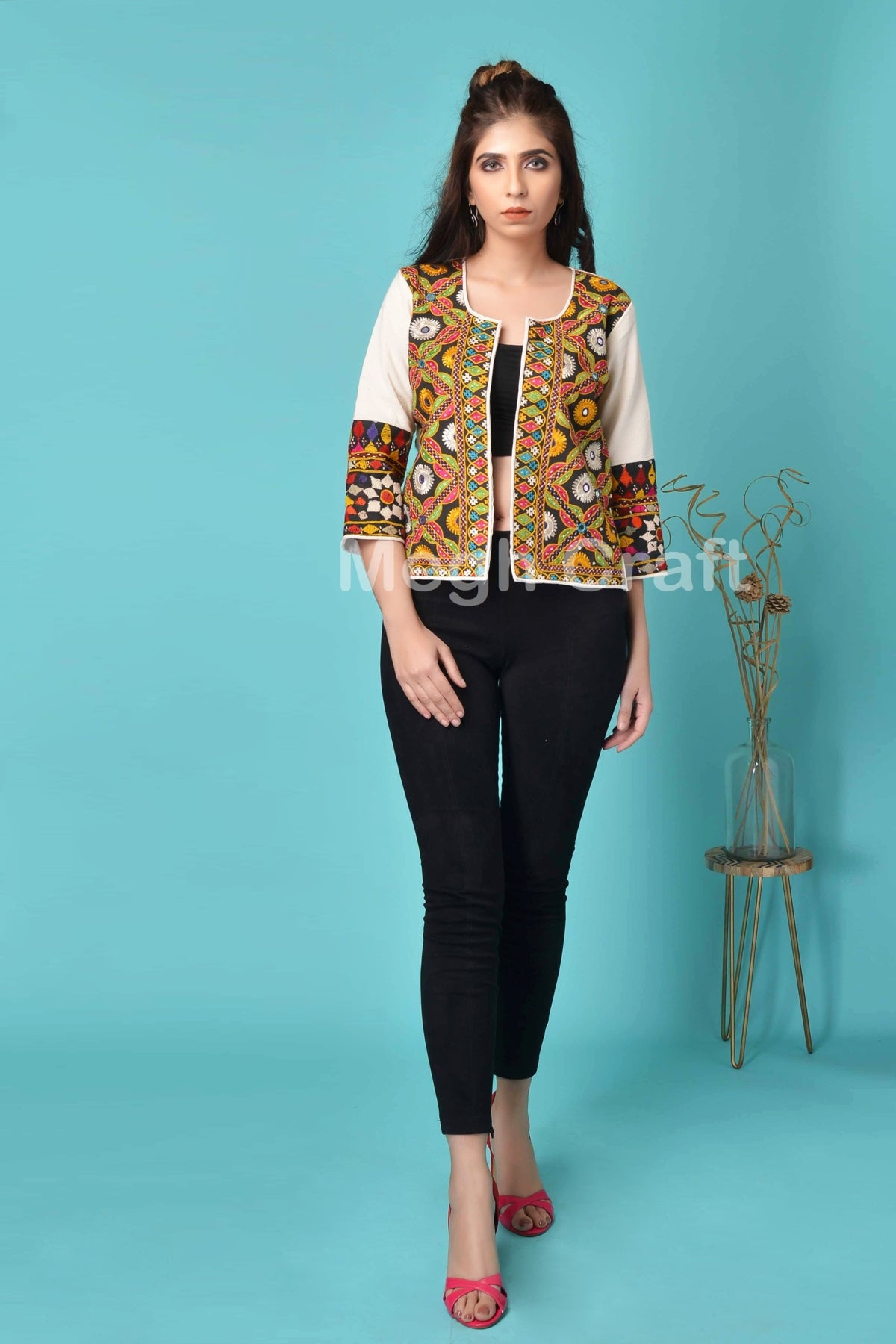 Embroidery Kutchi Jacket Coat Boho Long Top Indian Girls Women Boys Party  Wear | eBay