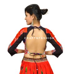 Kutch Embroidered Backless Blouse
