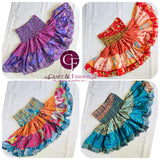 Wholesale Recycled Vintage Silk Sari Mini Skirt