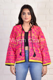 Pink Hand Embroidered Kutch Jacket