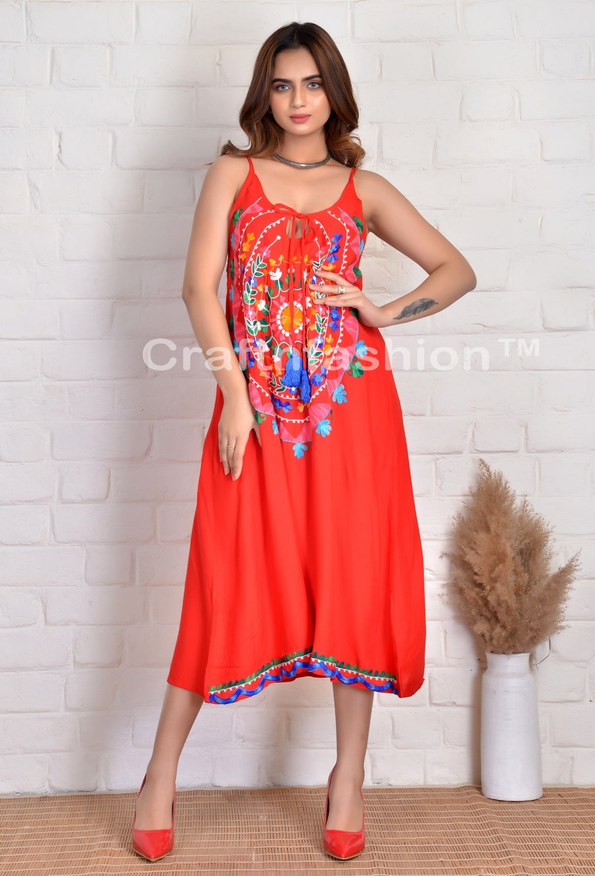 Embroidered Slip Dress – Craft N Fashion