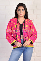 Pink Hand Embroidered Kutch Jacket