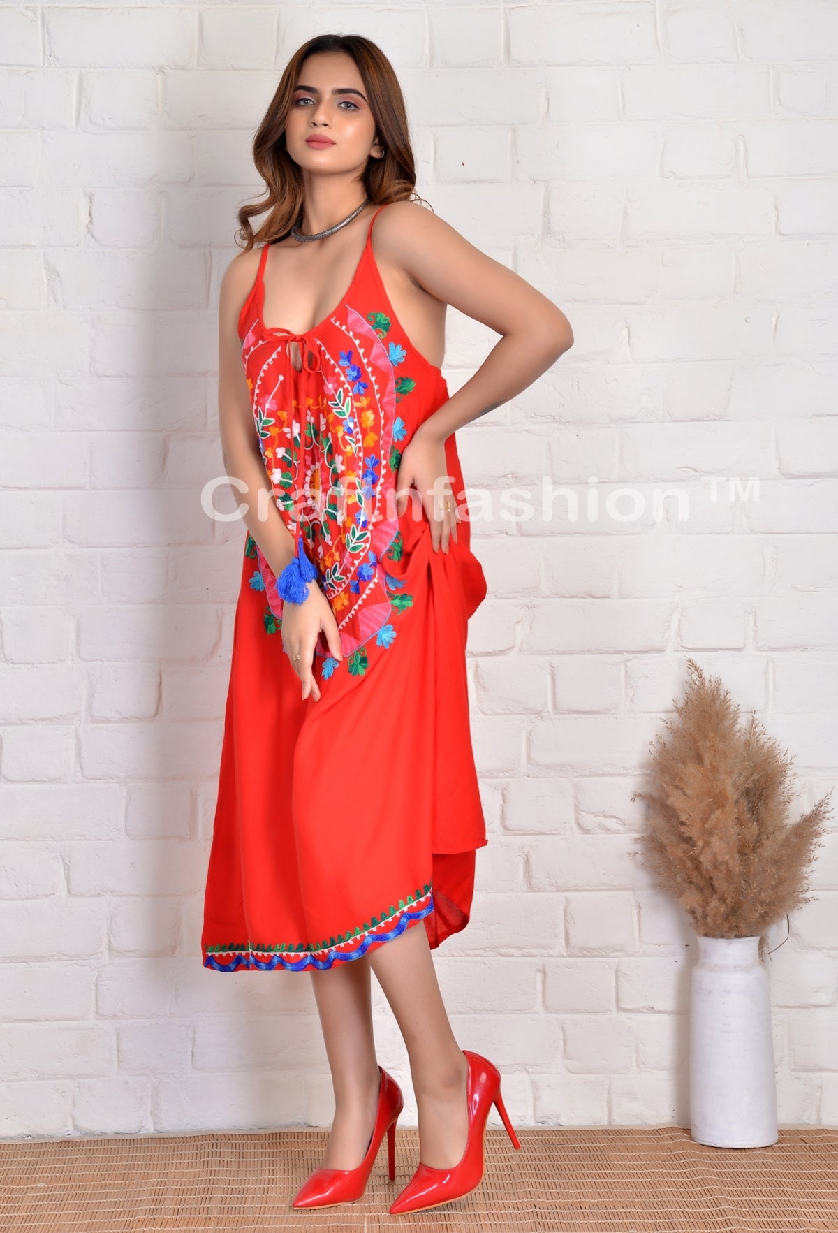 Embroidered Slip Dress – Craft N Fashion
