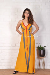 Indian Upcycled Silk Slit Dress