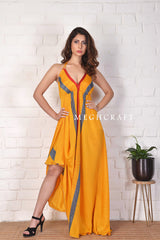 Indian Upcycled Silk Slit Dress